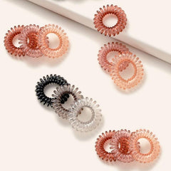 18pcs Tel Cord Hair Tie Elastic Bands Ponytail Holder Headband