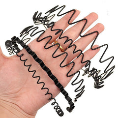 Metal Wave Hair Bands Set for Men Women Non-slip Headband