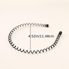 Metal Wave Hair Bands Set for Men Women Non-slip Headband