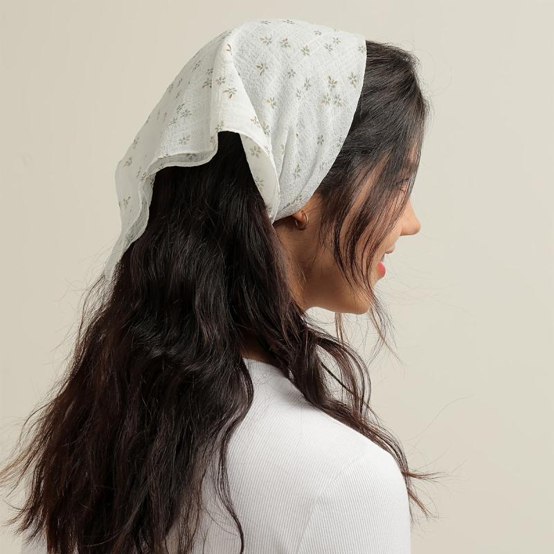 Floral Print Hair Bandanas Headscarf Women Hairbands Fabric Headwrap