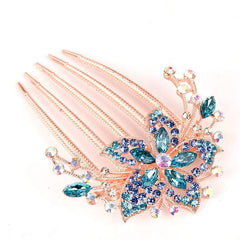Crystal Bridal Headpieces Rhinestone Floral Hair Clips