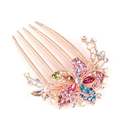 Crystal Bridal Headpieces Rhinestone Floral Hair Clips