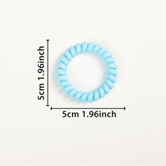 6 Pcs Spiral Hair Ring High Elasticity Head Rope Female Hair Rope