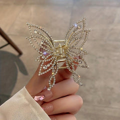 Faux Pearl Tassel Rhinestone Hair Claw Clip Non Slip Strong Hold Grip
