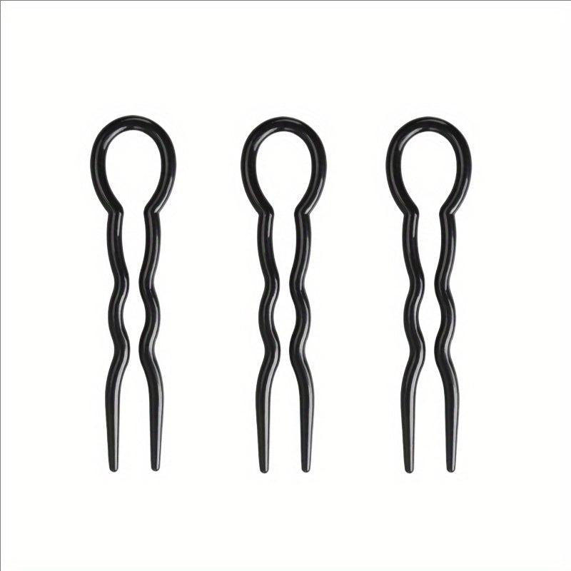 3pcs Vintage U-shaped Hairpins Hair Styling Accessories