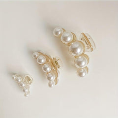 Big Faux Pearl Hair Claw Clip for Women