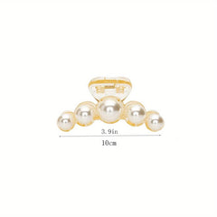 Big Faux Pearl Hair Claw Clip for Women