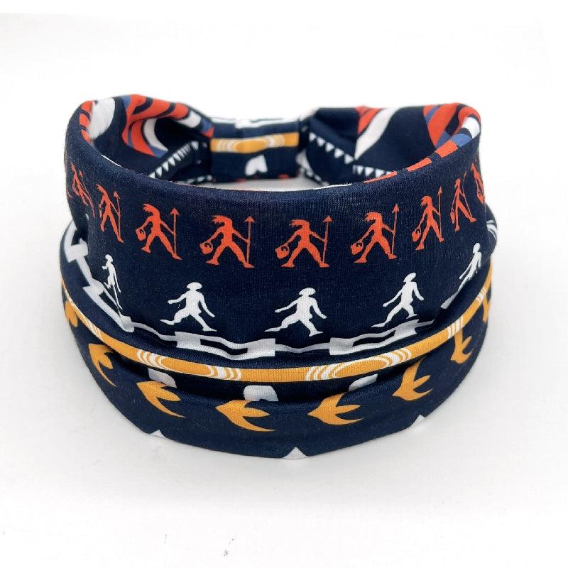 African Pattern Hair Band Wide Brim Stretch Knot Headband