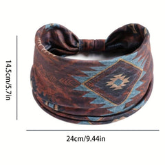 Boho Vintage Headband Hair Band Wide Knotted Bandana