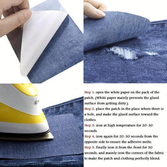 5pcs Denim Patch Fabric Patches for Repairing Holes & Decorating Clothing