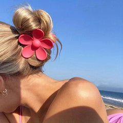 Large Flower Matte Hair Claw Clips Non Slip Hair Jaw Clip For Thick Hair