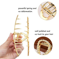 3pcs Metal Large Hair Claw Non slip Shark Claw Strong Ponytail Holder