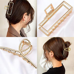 3pcs Metal Large Hair Claw Non slip Shark Claw Strong Ponytail Holder