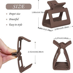 Small Hair Claw Clips For Thick Hair Square Non slip Strong Hold Hair Clips