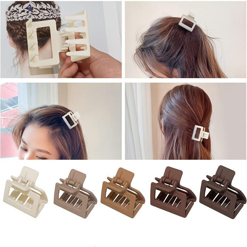 Small Hair Claw Clips For Thick Hair Square Non slip Strong Hold Hair Clips