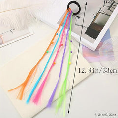 Colorful Braid Wig Hair Rope Head Jewelry Y2K