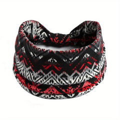 Boho Style Wide Brim Headband Paisley Pattern Sports Sweatband