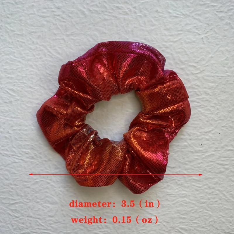 20pcs Metallic Hair Scrunchies Mermaid Ponytail Holder Colorful Neon Hair Ties