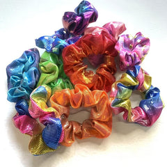 20pcs Metallic Hair Scrunchies Mermaid Ponytail Holder Colorful Neon Hair Ties