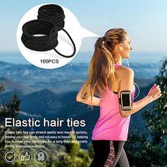 100 PCS Elastic Hair Tie Ponytail Holders Hair Bands For Women Girls