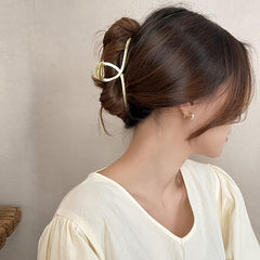 Large Metal Hair Claw Clips Golden Hair Clips Ladies Hair Accessories