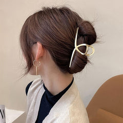 Large Metal Hair Claw Clips Golden Hair Clips Ladies Hair Accessories