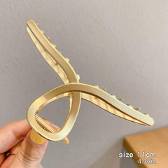 Large Metal Hair Claw Clips Golden Hair Clips Ladies Hair Accessories