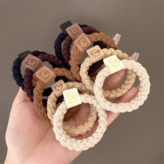 5pcs Braided Hair Elastics Ties Scrunchie Ponytail Holder