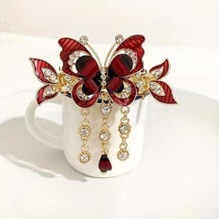 Butterfly Hair Claw Rhinestone Tassel Head Jewelry Hair Accessories