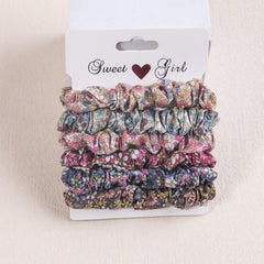 6pcs Satin Hair Scrunchies Elastic Silk Hair Bands Multicolor Hair Tie