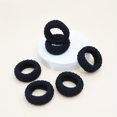 6pcs Thick Seamless Hair Ties Wide Elastic Ponytail Holder Scrunc