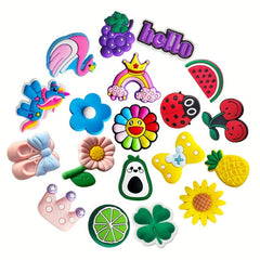 30PCS Shoe Charms Cartoon Clogs Sandal PVC Decoration Unisex