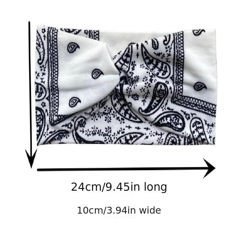 Boho Style Headband Yoga Hair Band Sports Headband Turban Paisley Pattern