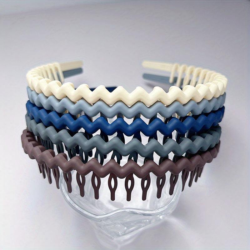 5pcs Non Slip Wavy Hairband For Girls Wave Head Bands Toddler Baby Hairband