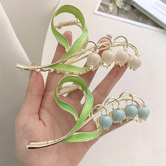 Lily Flower Hair Claw Clips Large Metal Hair Clip