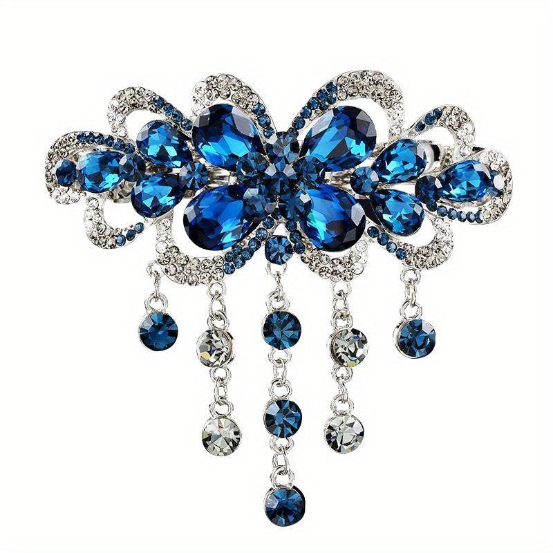 Floral Crystal Tassel Hair Clip Hair Accessories For Women