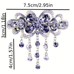 Floral Crystal Tassel Hair Clip Hair Accessories For Women