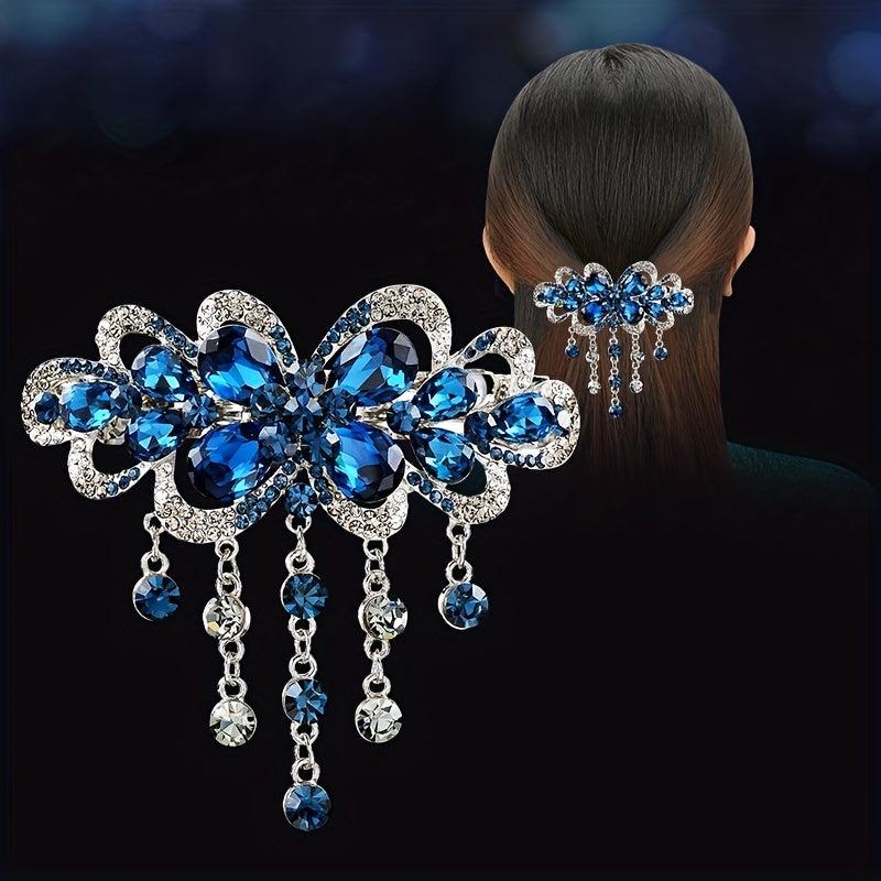 Floral Crystal Tassel Hair Clip Hair Accessories For Women