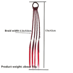 6pcs Girls Colorful Braids Hair Extensions Ponytail Accessories