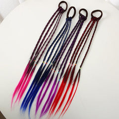 6pcs Girls Colorful Braids Hair Extensions Ponytail Accessories
