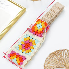 Boho Crochet Elastic Headband Vintage Hair Accessories For Women Girls