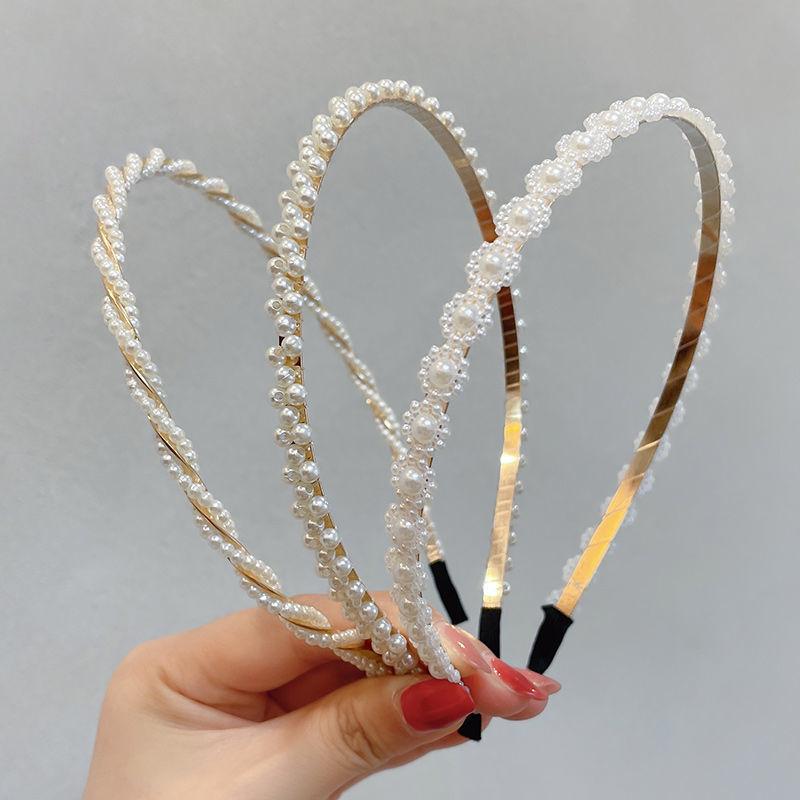3pcs Faux Pearl Hairbands Bridal Hair Hoop Wedding Hair Accessories
