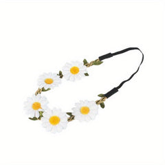 Hippie Flower Headband Stretchy Headdress Boho Hair Accessories For Women