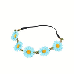 Hippie Flower Headband Stretchy Headdress Boho Hair Accessories For Women