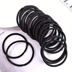 50pcs Solid Minimalist Scrunchie Elastic Hair Tie Non Slip Ponytail Holder