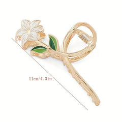 Alloy Flower Hair Claw Clip Strong Hold Grip Hair Jaw Clip Thick Hair