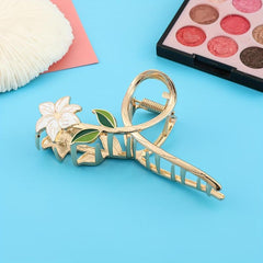 Alloy Flower Hair Claw Clip Strong Hold Grip Hair Jaw Clip Thick Hair