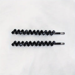 2pcs Rhinestone Hair Clip Metal Hairpin Barrette Bridal Wedding Party Favor Deco