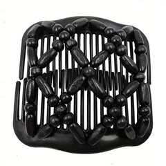 Boho Wooden Beaded Double Side Hair Comb