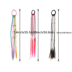 Braided Hair Head Gradient Rubber Band Hair Tie Girl Tied Hair